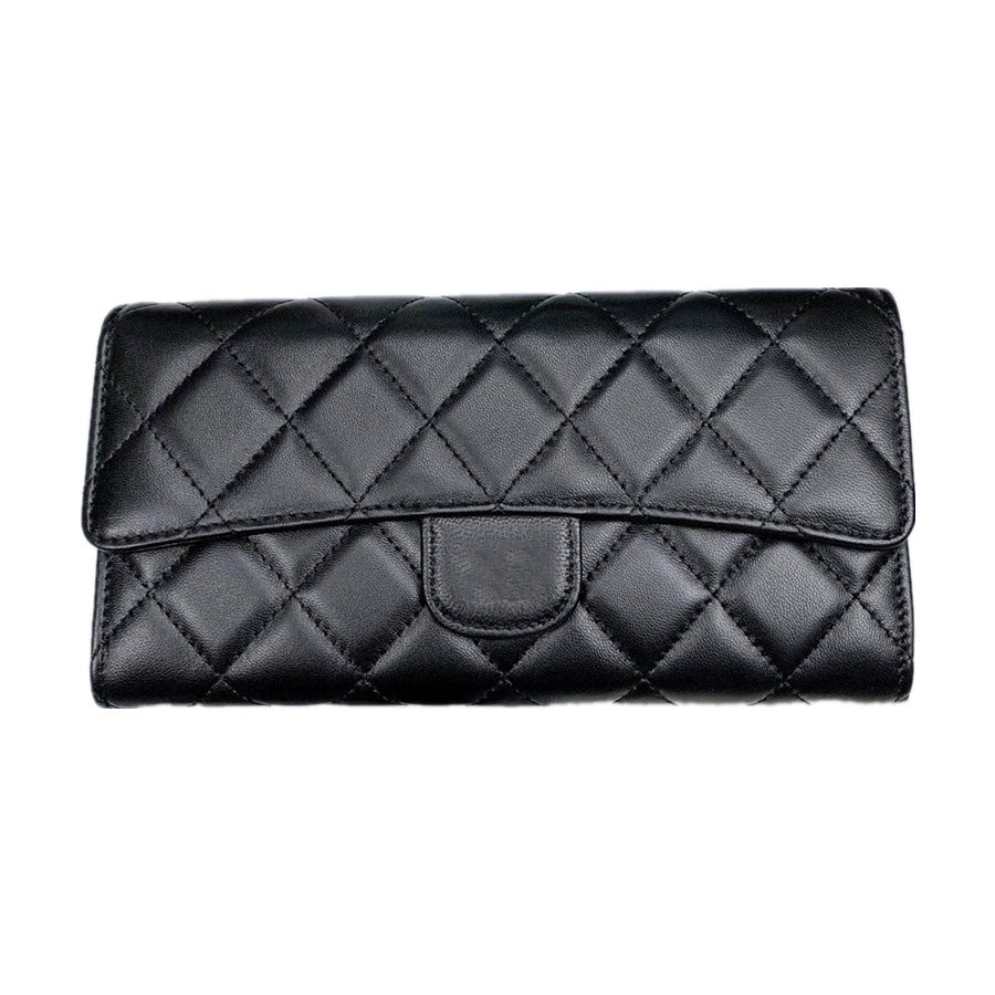 Women's Diamond Style Long Caviar Genuine Leather Ladies Wallets