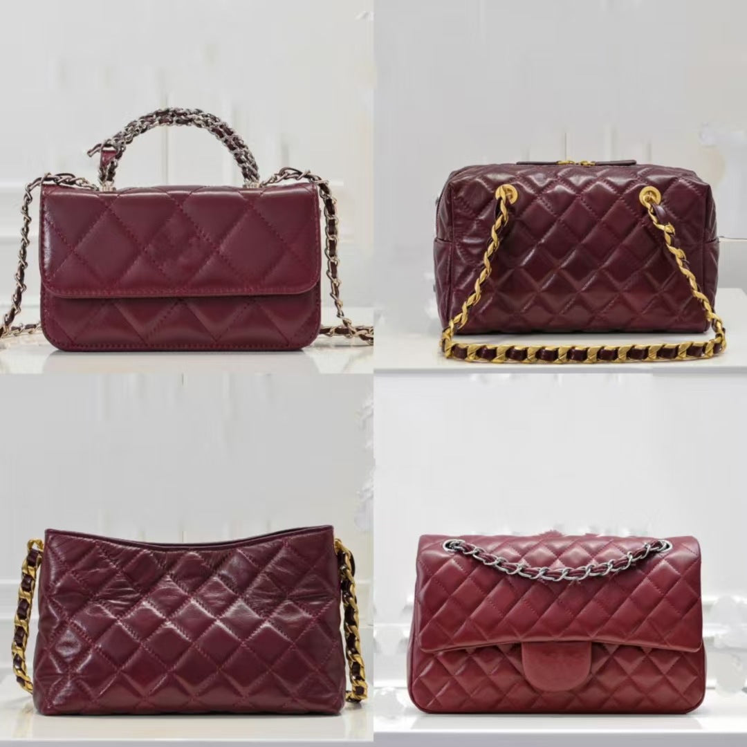 Women's Baguette Saddle Bamboo Woven Chain Presbyopic Crossbody Bags