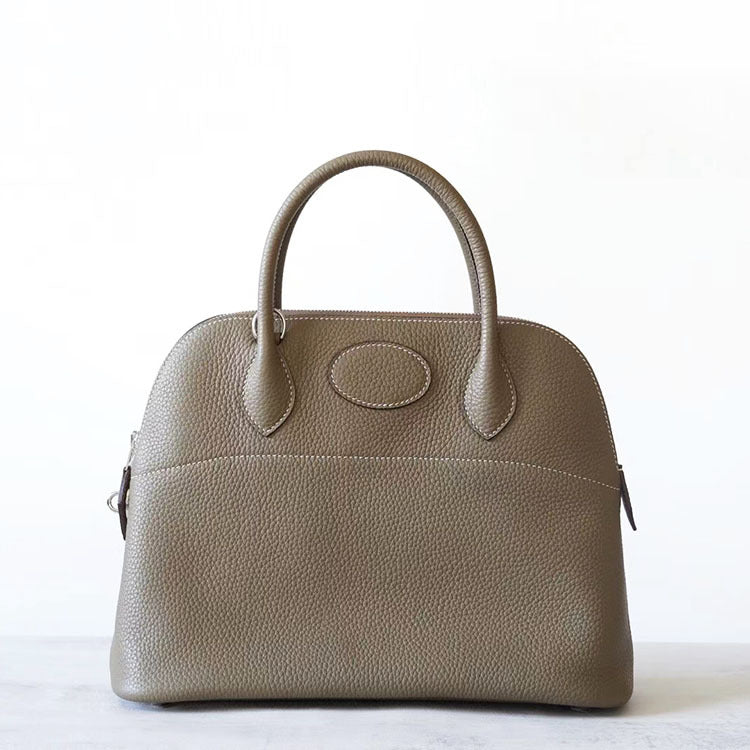 Half Handmade First Layer Cowhide Bowling Crossbody Bags