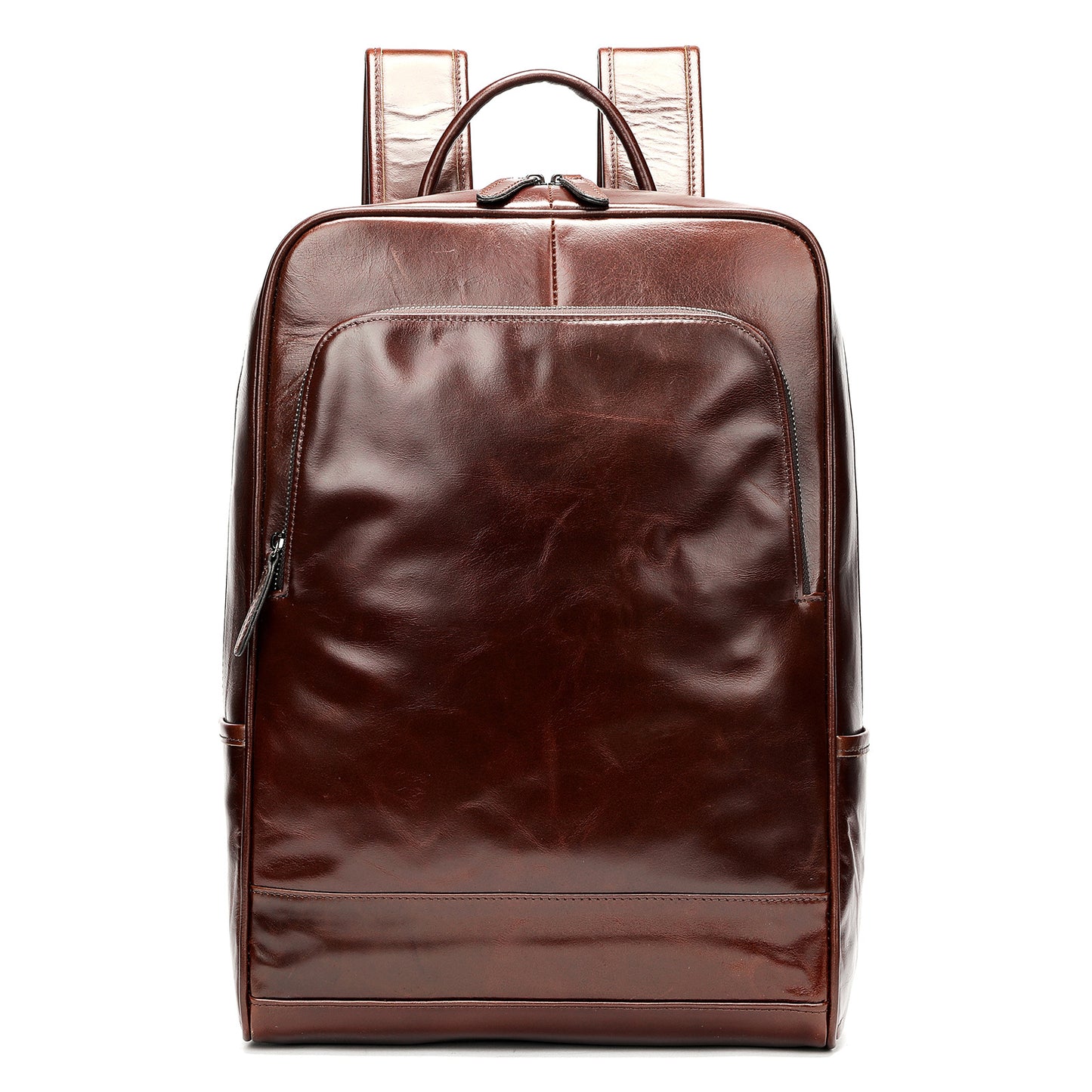 Men's Business Genuine Leather Computer First Layer Cowhide Large Backpacks