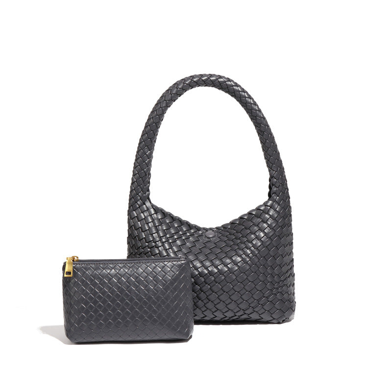 Underarm Fashion Hand-woven Soft Leather Large Capacity Bags
