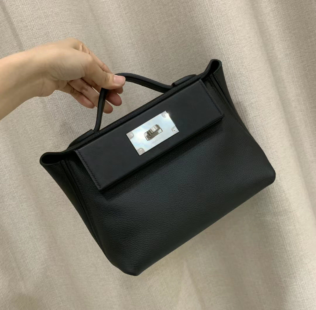 Women's Genuine Leather Kelly Single Dumpling Large Handbags