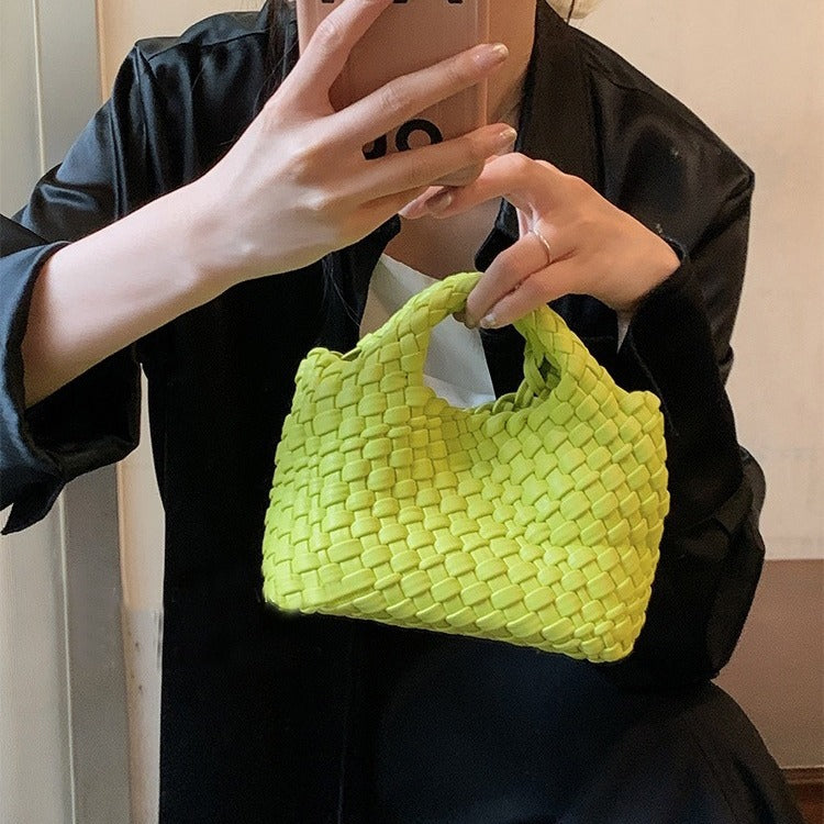 Women's Hand-woven Summer Soft Leather Underarm High-grade Armpit Bags