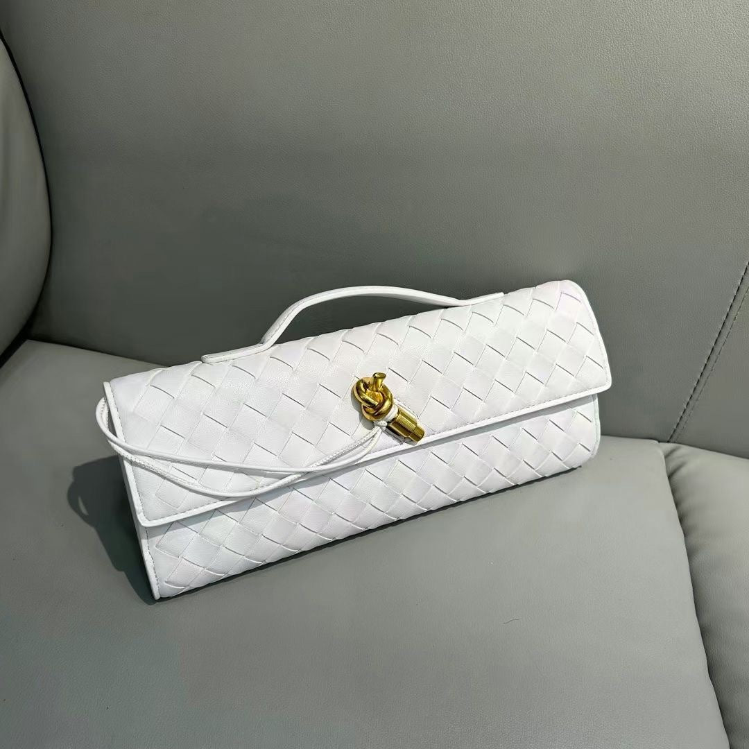 Woven Dinner Cowhide High-grade Horizontal Elegant Shoulder Bags