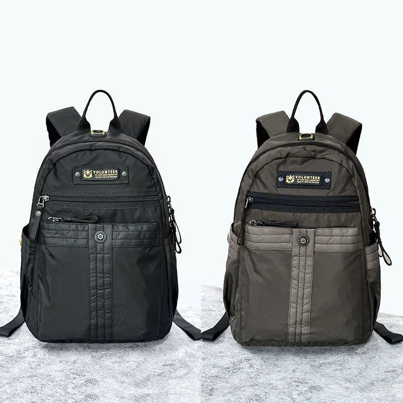 Men's Summer Leisure Large Capacity Canvas Backpacks