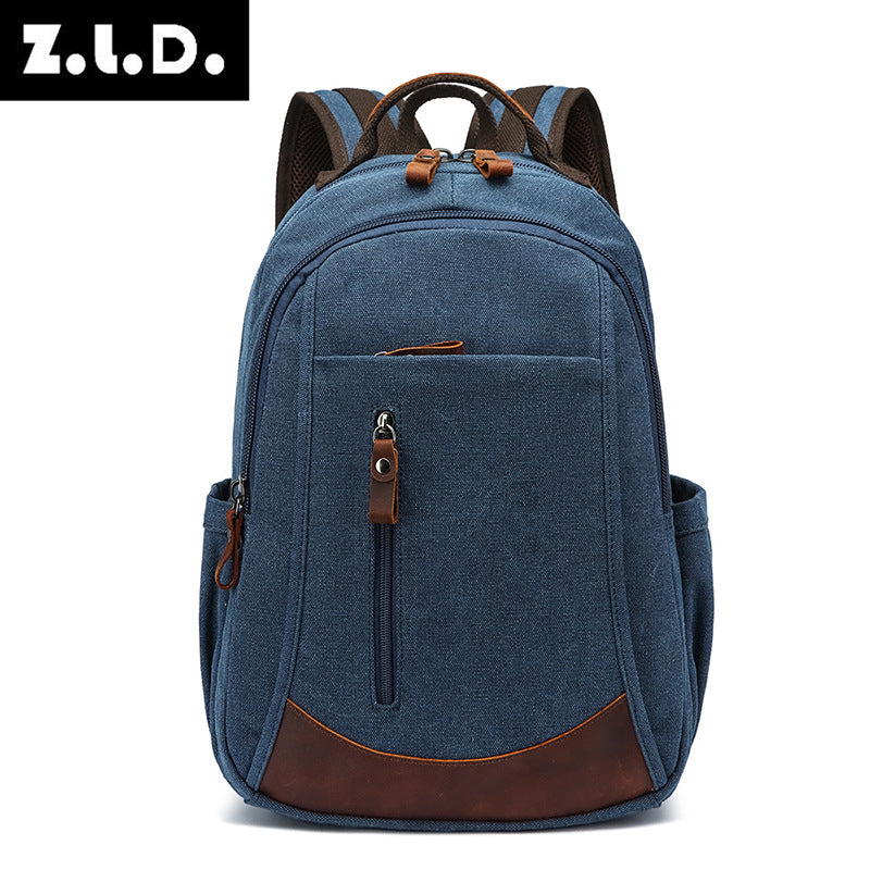 Men's New Trendy Canvas Portable Computer Backpacks