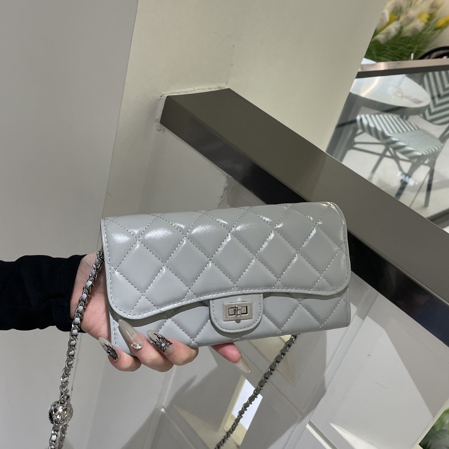 Style High-grade Calfskin Mini Rhombus Chain Crossbody Bags