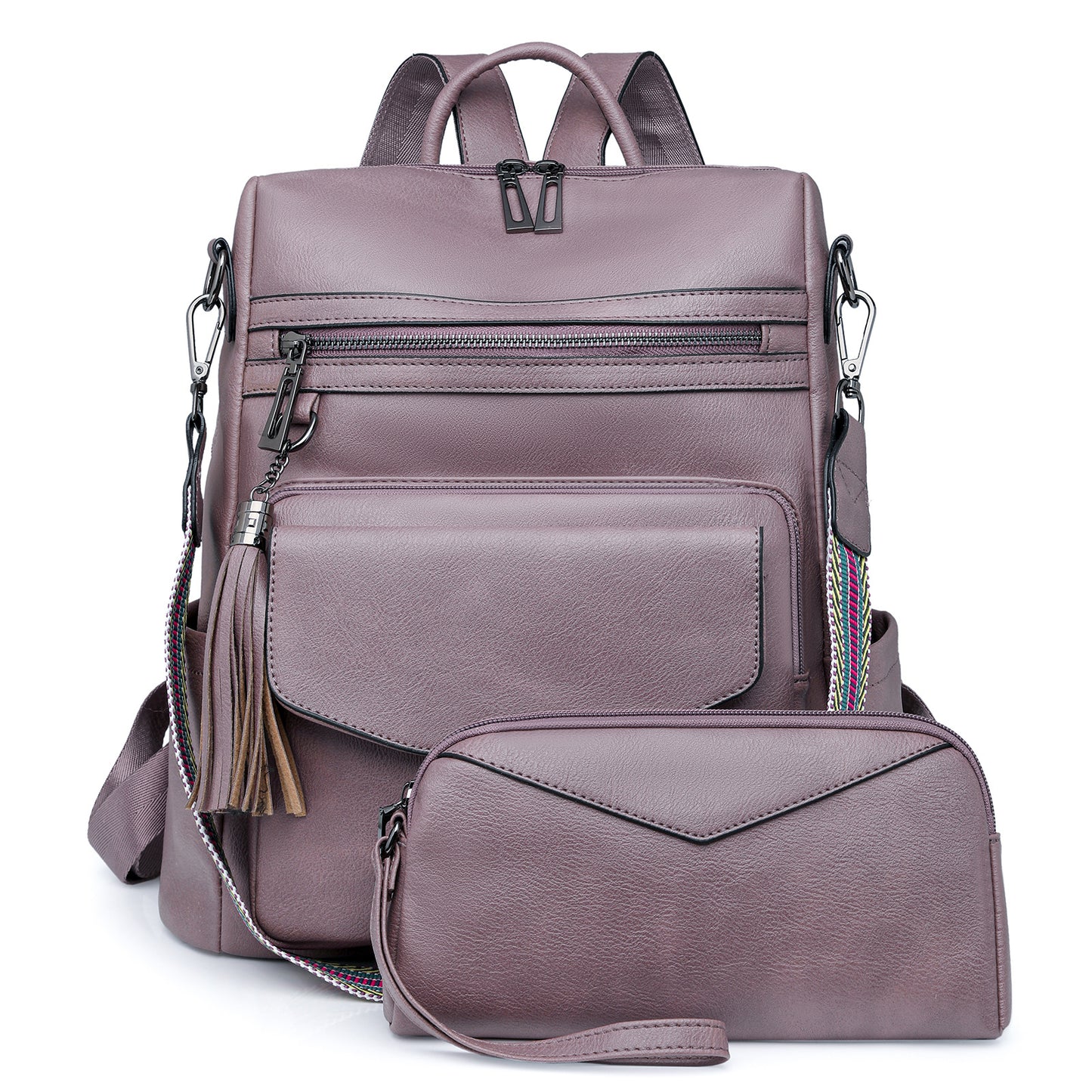 Women's Retro Easy Matching High-grade Two Colors Backpacks