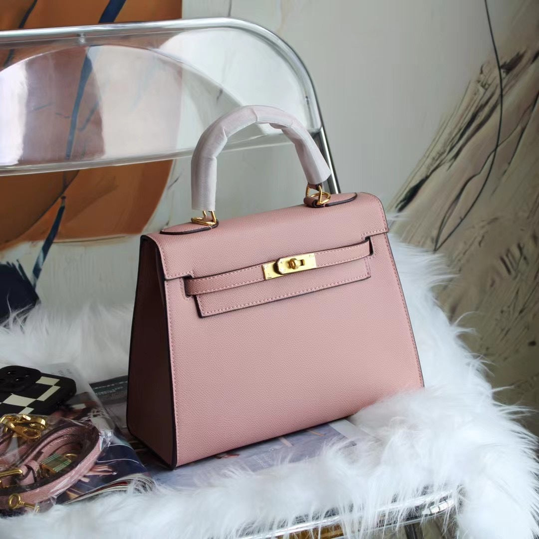 Women's Kelly Genuine Leather High-grade Handmade Hand Crossbody Bags