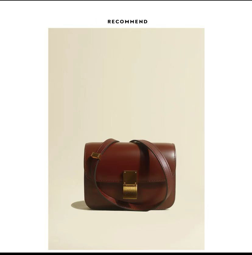 Women's With Gift Box Mirror Genuine Leather Crossbody Bags