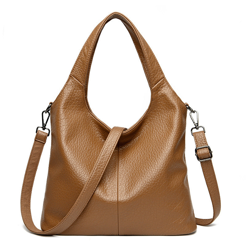 Women's Soft Leather Commuting Large Fashion Underarm Shoulder Bags