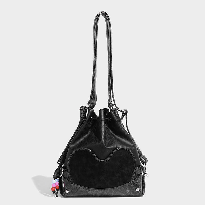 Retro Large Capacity Totes Loose Stitching Shoulder Bags