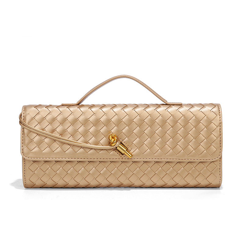 Women's High-grade Woven Baguette Fashionable Exquisite Horizontal Hand Handbags