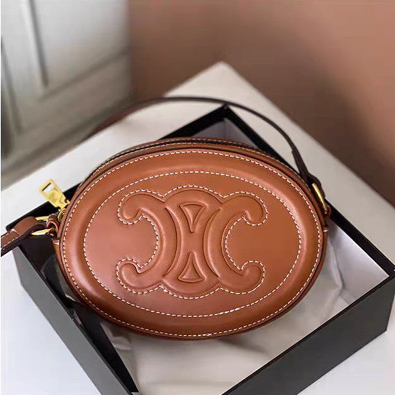 First Layer Cowhide Leather Preppy Style Bags