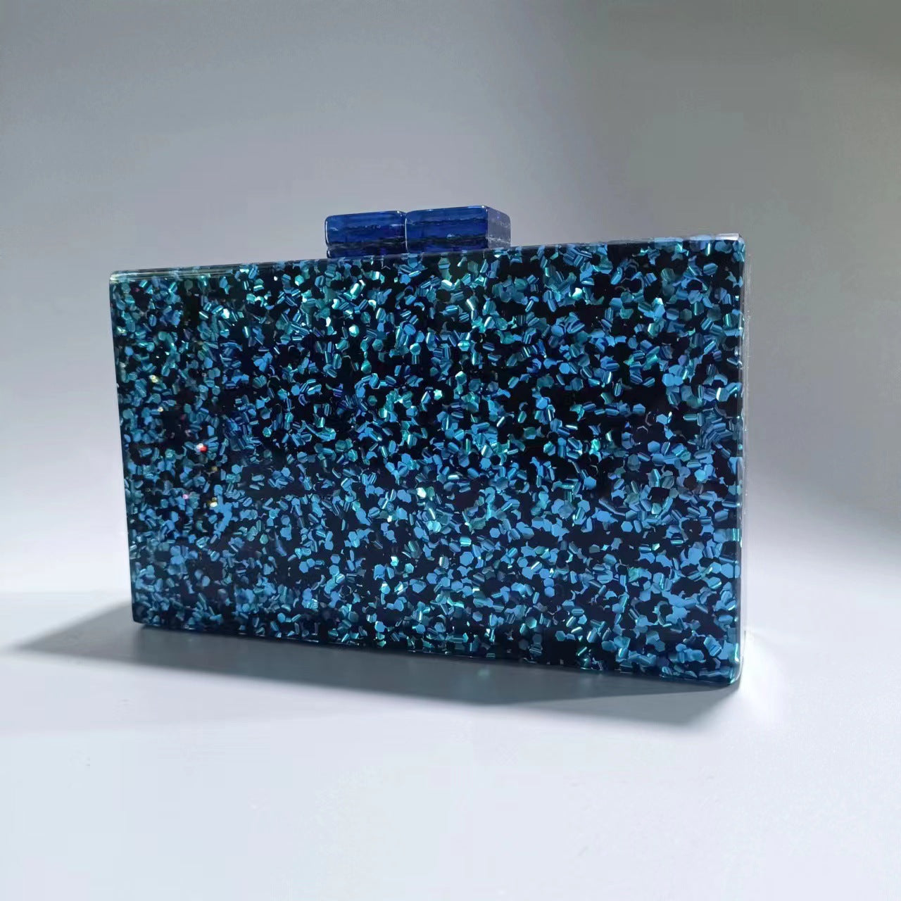 Women's Sier Sequins Acrylic One Diagonal Wedding Evening Bags