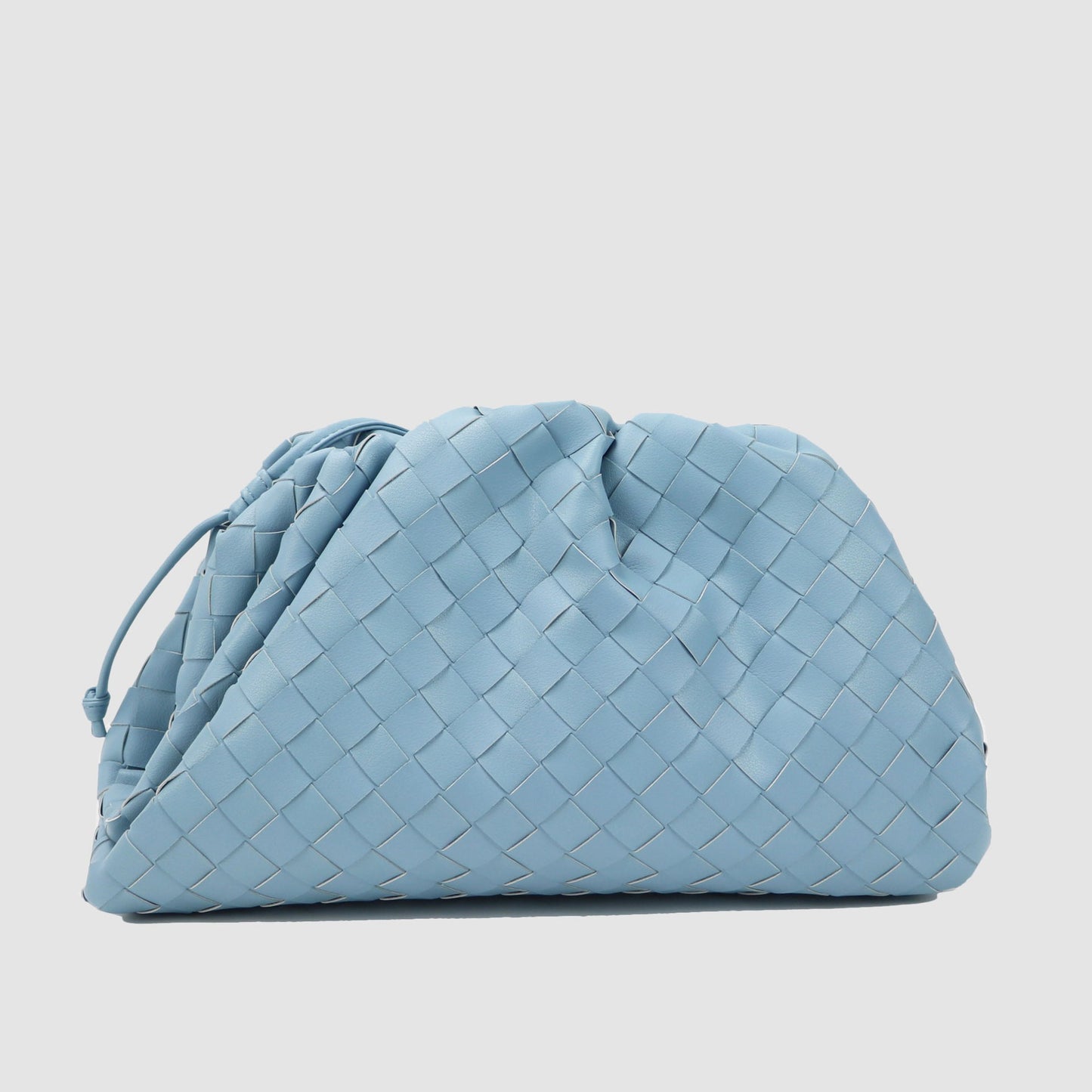 Women's Authentic Leather Weave Pleated Cloud Soft Cow Single Crossbody Bags