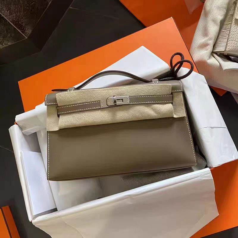 Women's Handmade Half Wax Line Kelly Generation Genuine Leather Handbags