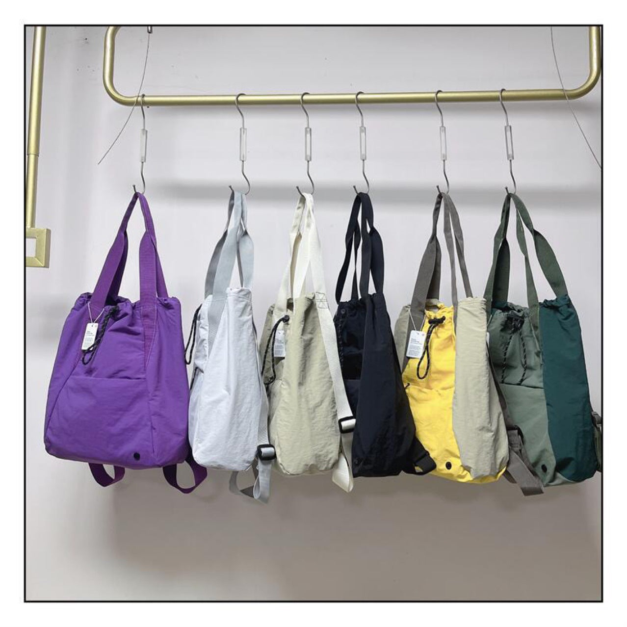 Women's & Men's & Home Nylon Drawstring Portable Backpacks