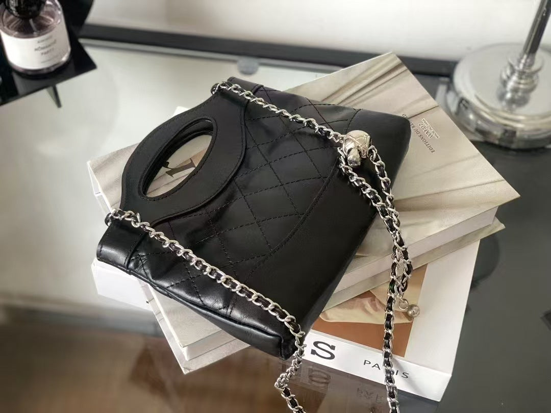 Women's Style Rhombus Chain Genuine Leather Fashionable Crossbody Bags