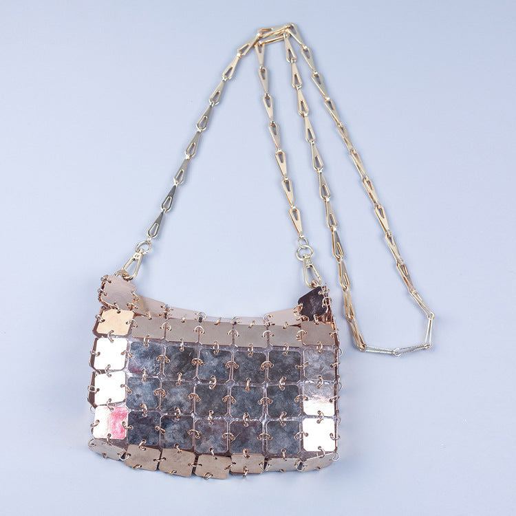 Gold Sier Color Sequins Large Future Crossbody Bags