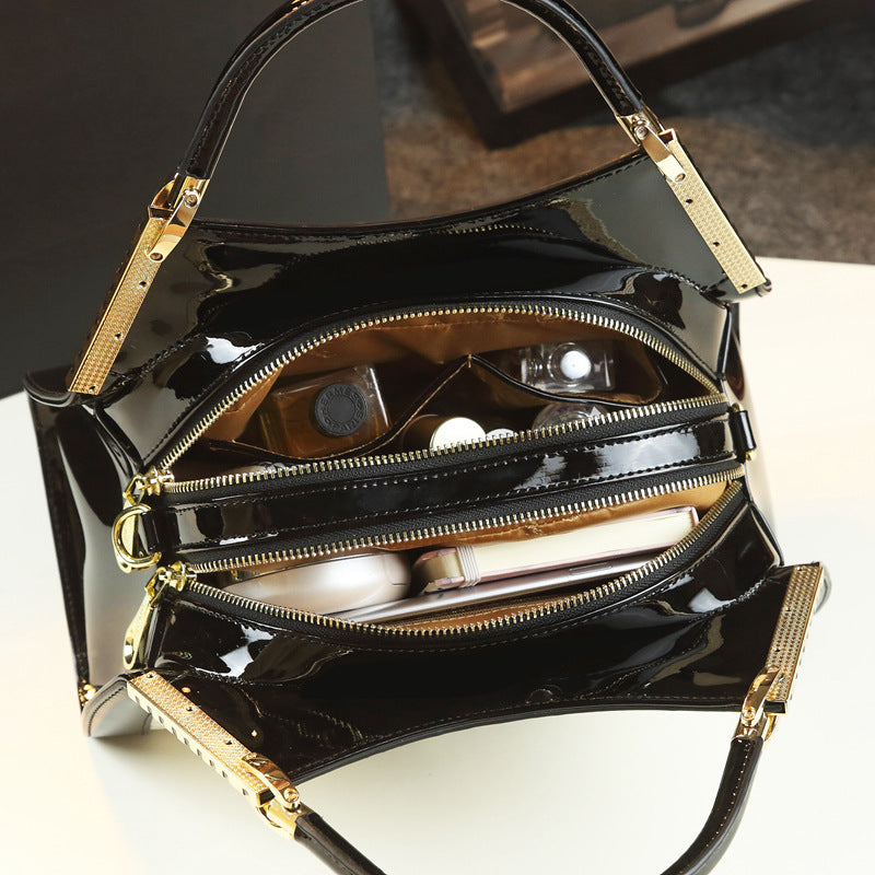 Women's Embossed Leather Fashion Banquet Mother Handbags