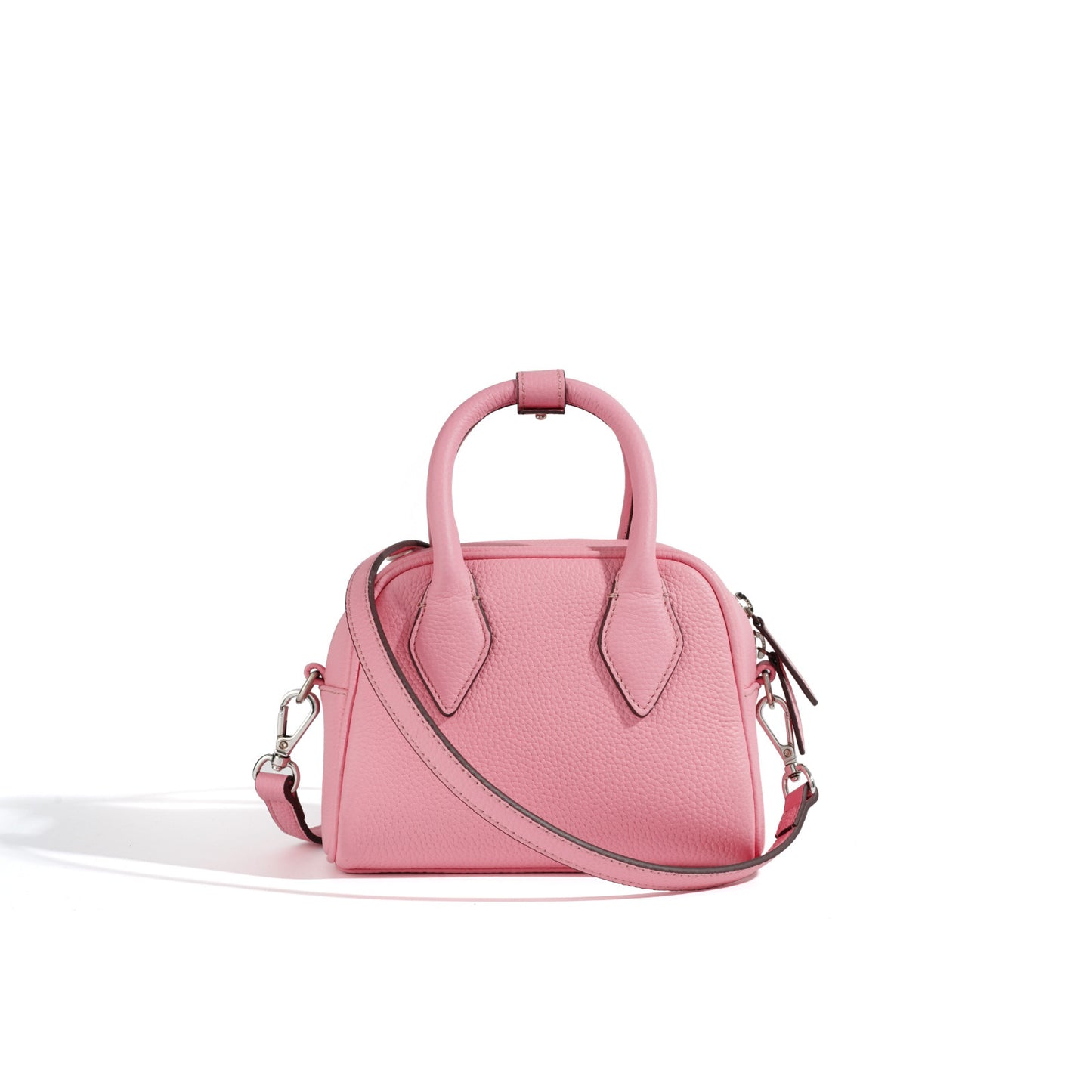 Women's Handmade Lychee Pattern Top Layer Leather Shoulder Bags