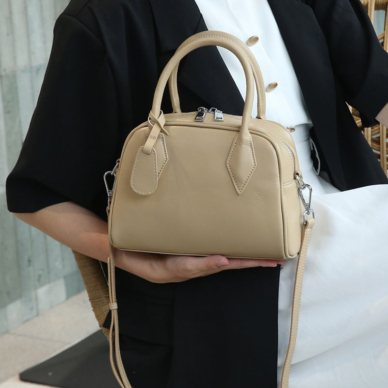 Women's Leather Summer High Sense Niche Pillow First Layer Cowhide Handbags