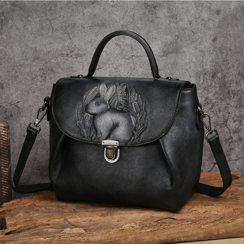 Artistic Chinese Style Retro Embossing Hand-rub Shoulder Bags