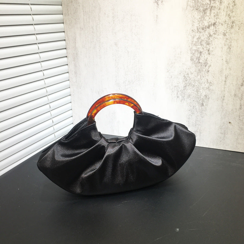 Women's Niche Pleated Silk Cloud For Dinner Evening Bags