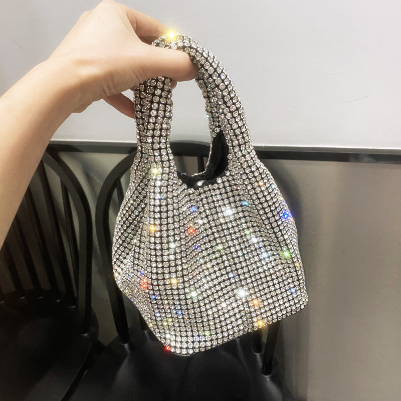 Women's Fashion Rhinestone Portable Chain Hand Shoulder Bags