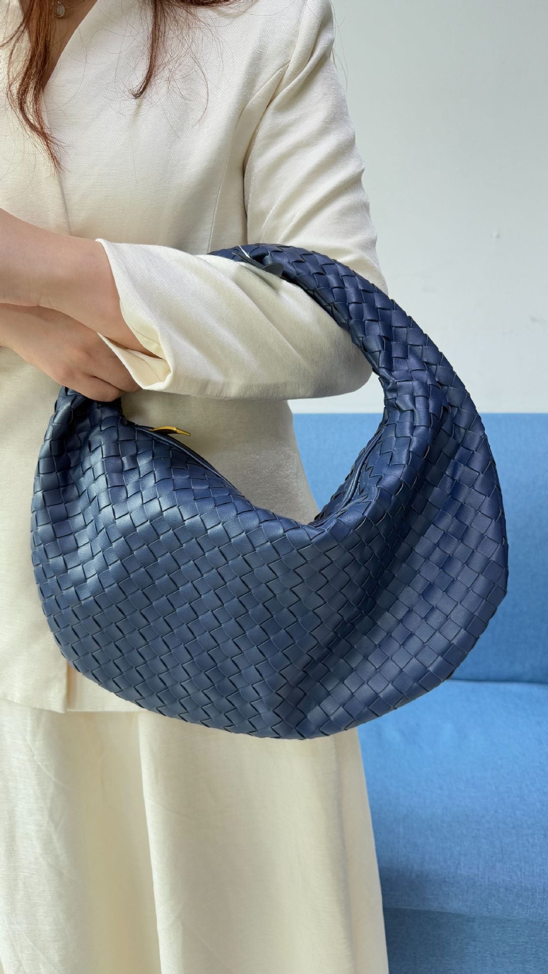 Women's Denim Woven Hand Holding One Underarm Handbags
