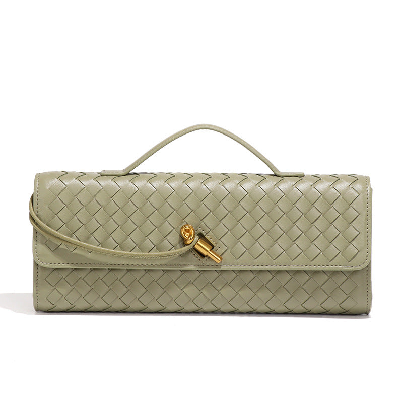 Women's High-grade Woven Baguette Fashionable Exquisite Horizontal Hand Handbags