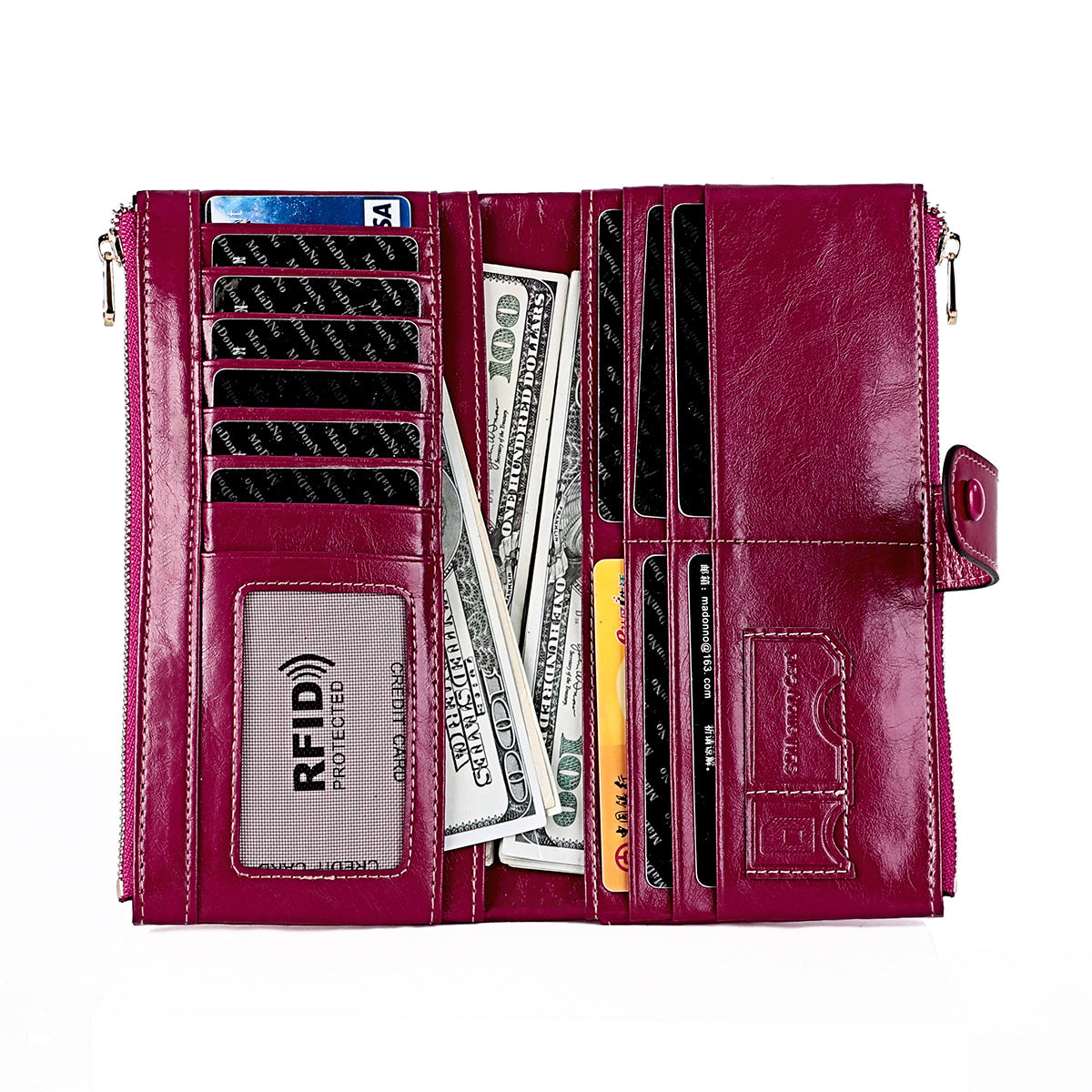 Women's Korean Fashion Mobile Clutch Swiping Long Ladies Wallets