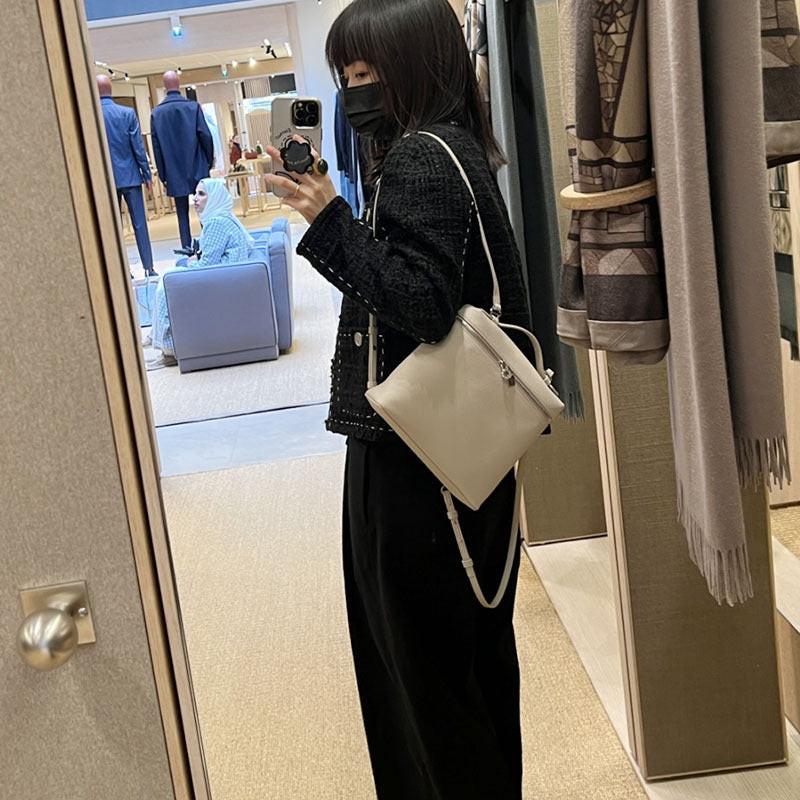 Women's Charming Leather Minimalist Soft Lychee Shoulder Bags