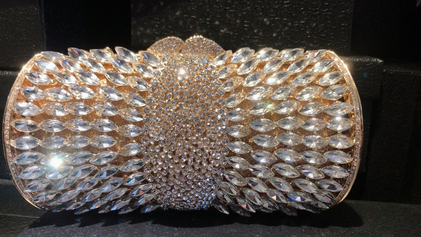 Women's Attractive Diamond Banquet Full Clutch Evening Bags