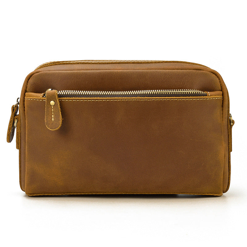 Women's & Men's & Crazy Horse Leather Clutch Vintage Genuine Men's Handbags