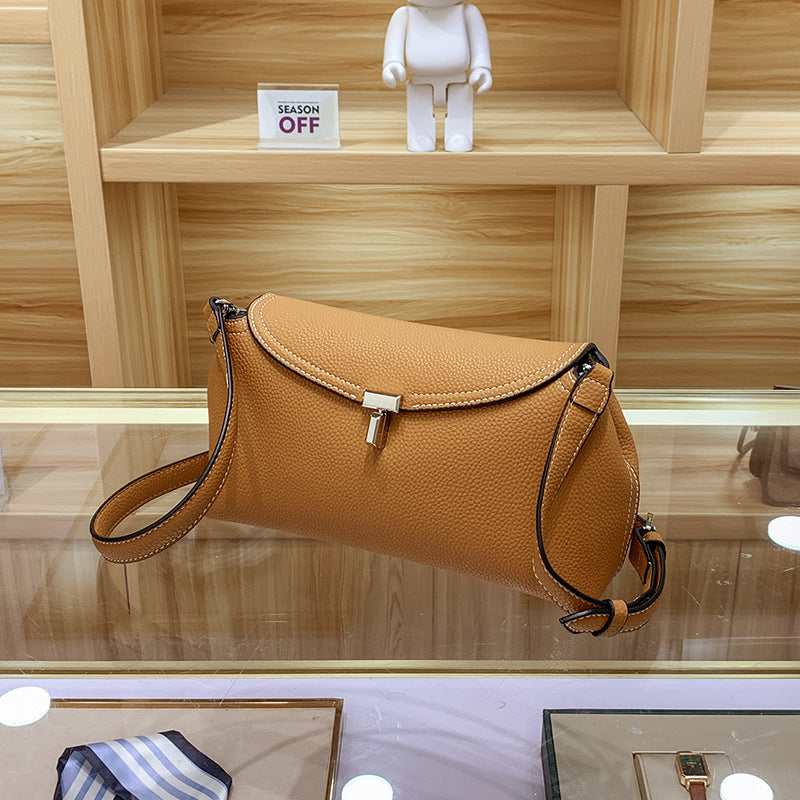 Women's Niche Pillow Lychee Pattern Soft Leather Shoulder Bags