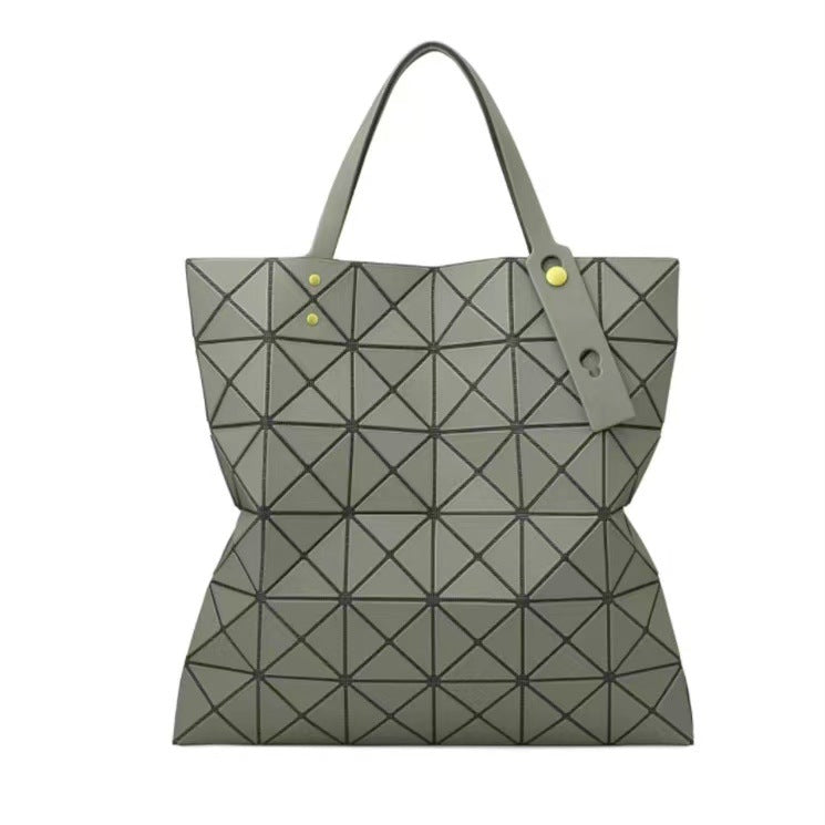 Women's March Grid Color Nail Frosted Matte Surface Shoulder Bags