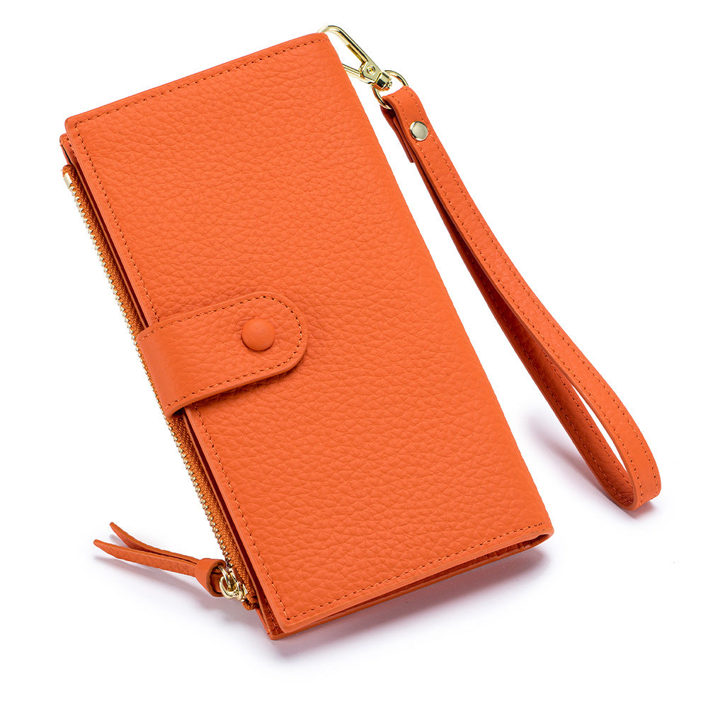Women's Real Leather Long Fashion Large Capacity Ladies Wallets