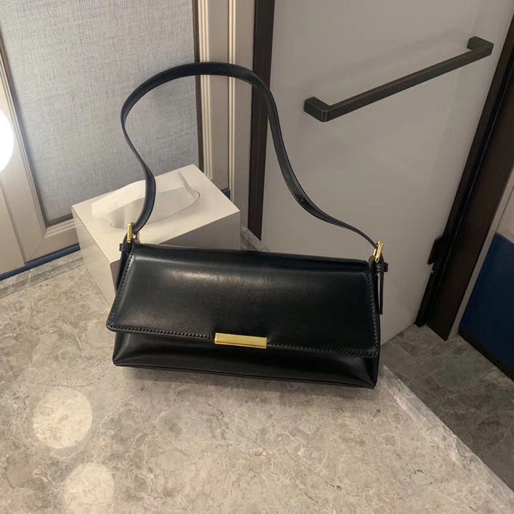 Women's Retro Underarm Baguette Niche High-grade Genuine Shoulder Bags