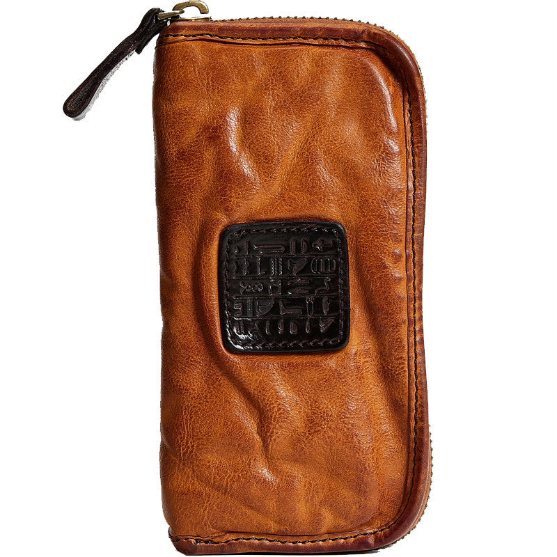 Men's Handmade Retro First Layer Cowhide Washed Men's Wallets