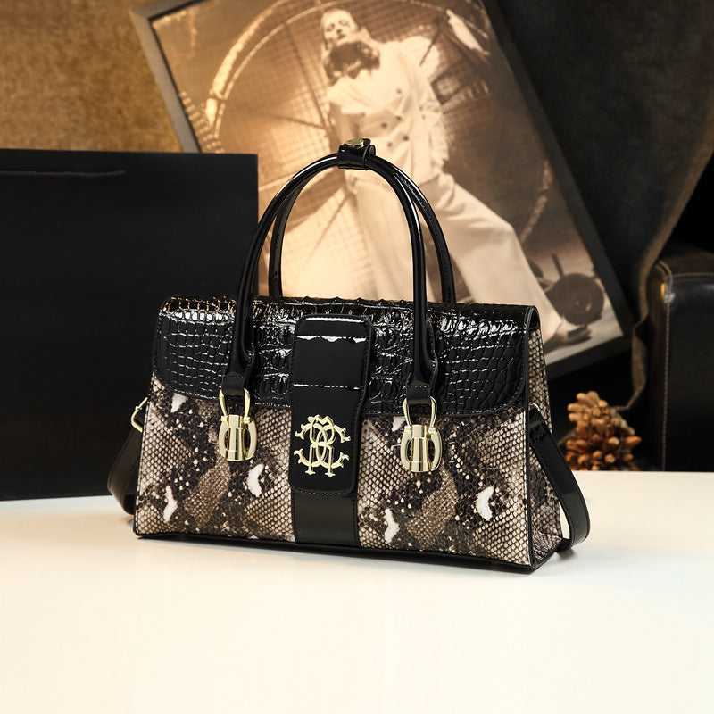 Women's Elegant Cover Crocodile Pattern Mother Stylish Crossbody Bags