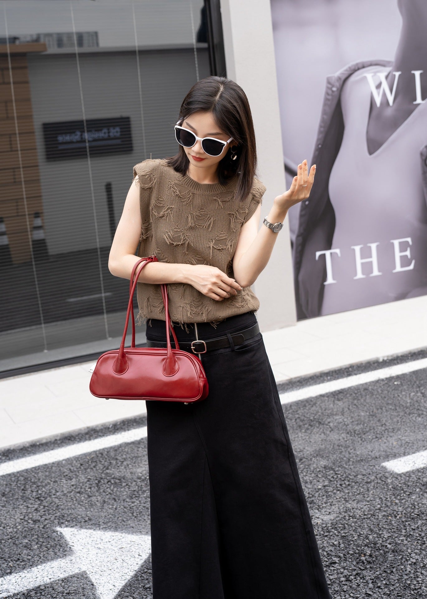 Capacity Female Stylish Good Texture Underarm Handbags