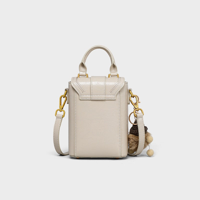 Women's Cell Autumn Lightweight Carrying Genuine Leather Crossbody Bags