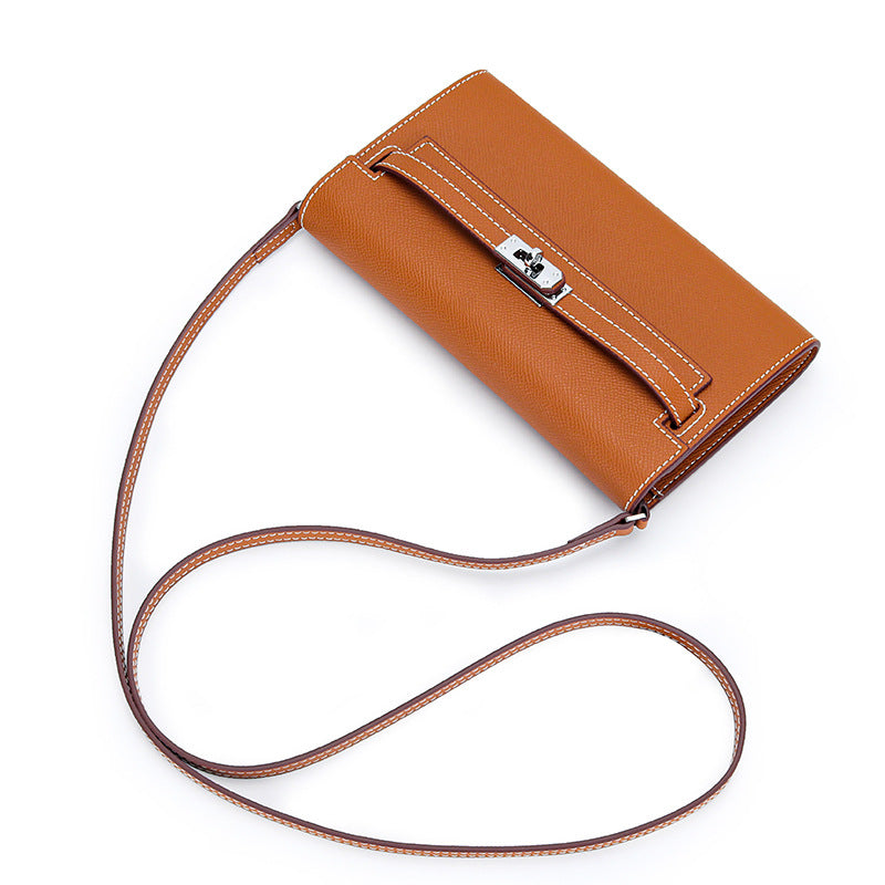 Women's High-grade Cowhide Palm Pattern Kelly Long Ladies Wallets