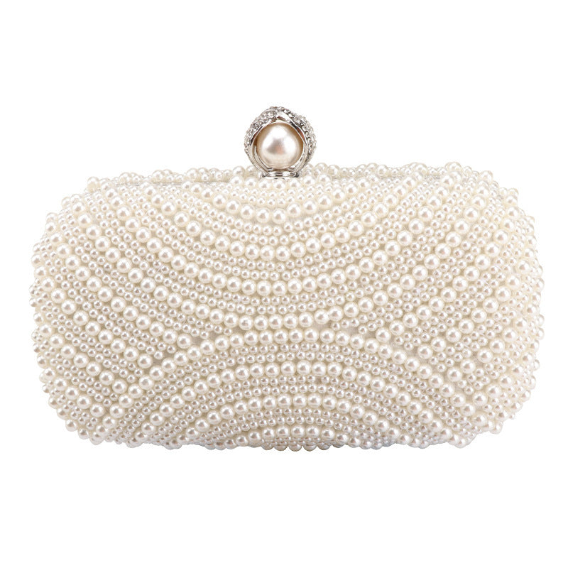 Elegant Cheongsam Pearl Dinner Chain Clutch Evening Bags