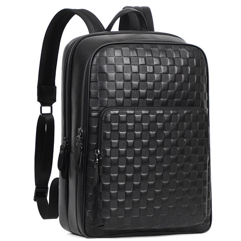 Men's Genuine Leather Fashion Large Capacity Inch Backpacks