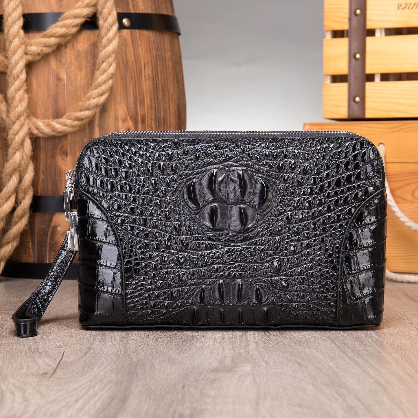 Men's Clutch Genuine Leather Pure Security Crocodile Men's Handbags