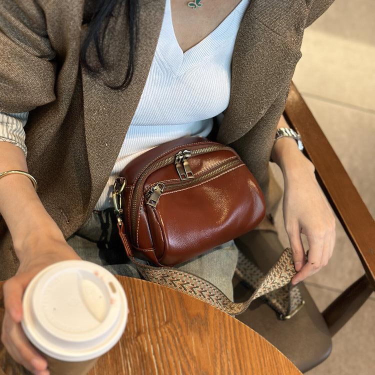 Women's Cowhide Genuine Leather Fashion Simple Trend Crossbody Bags