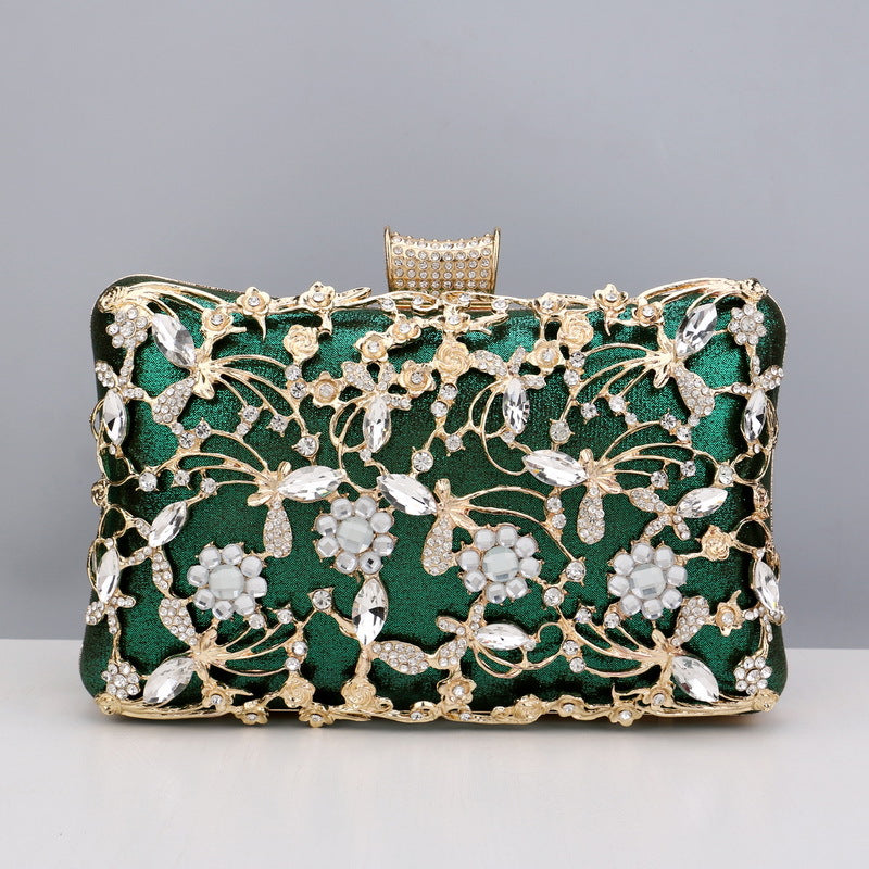 Women's Diamond Retro Banquet Hand Holding All Evening Bags